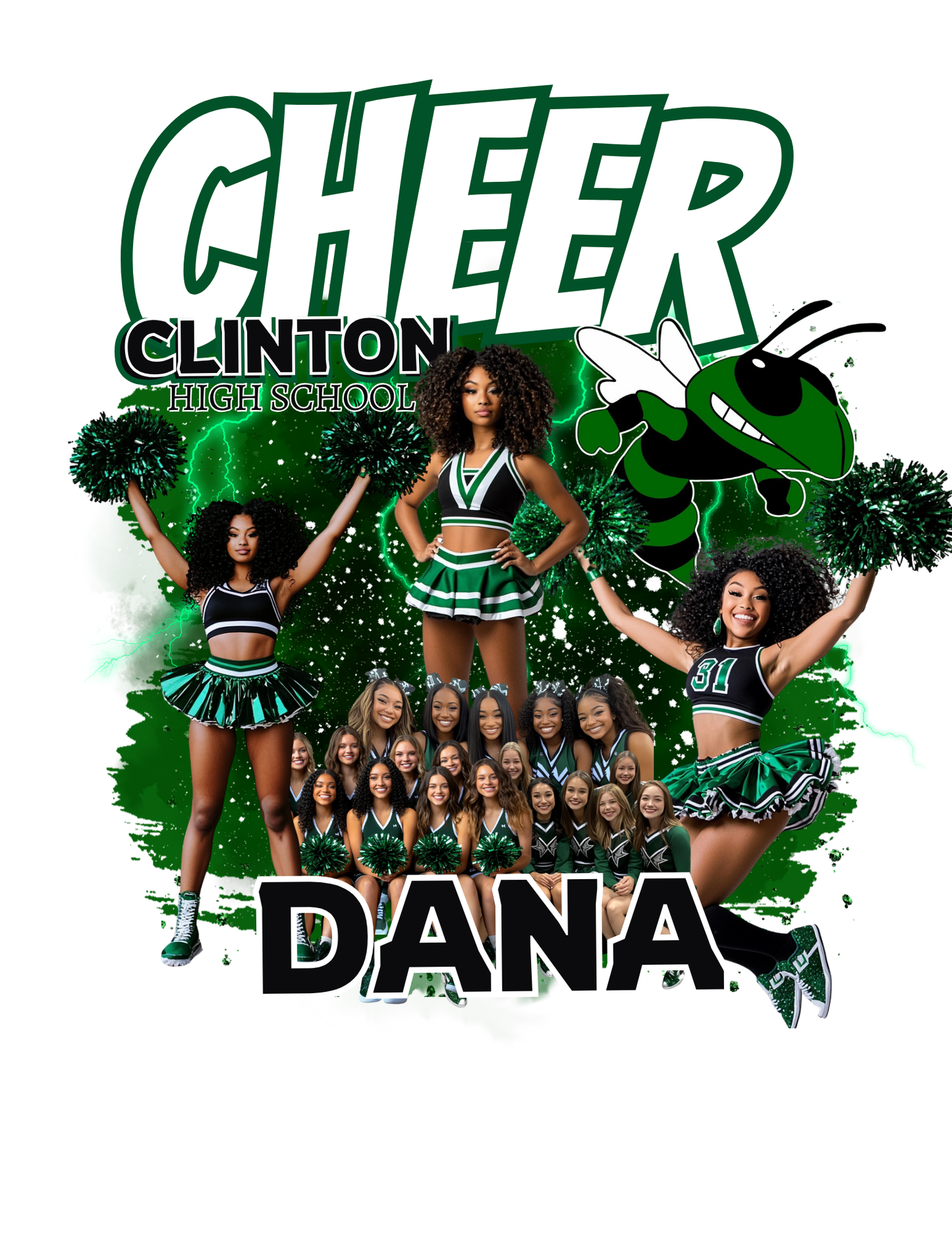 Cheerleading Editable Digital Design