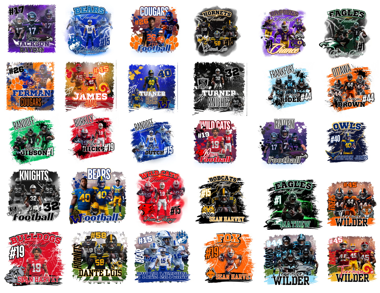 Football Bundle Editable Digital Design
