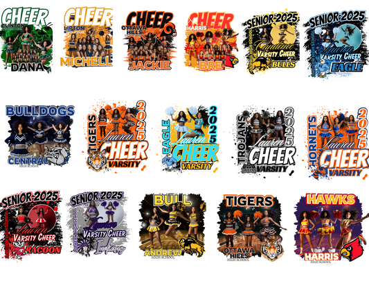 Cheerleading Bundle Editable Digital Design