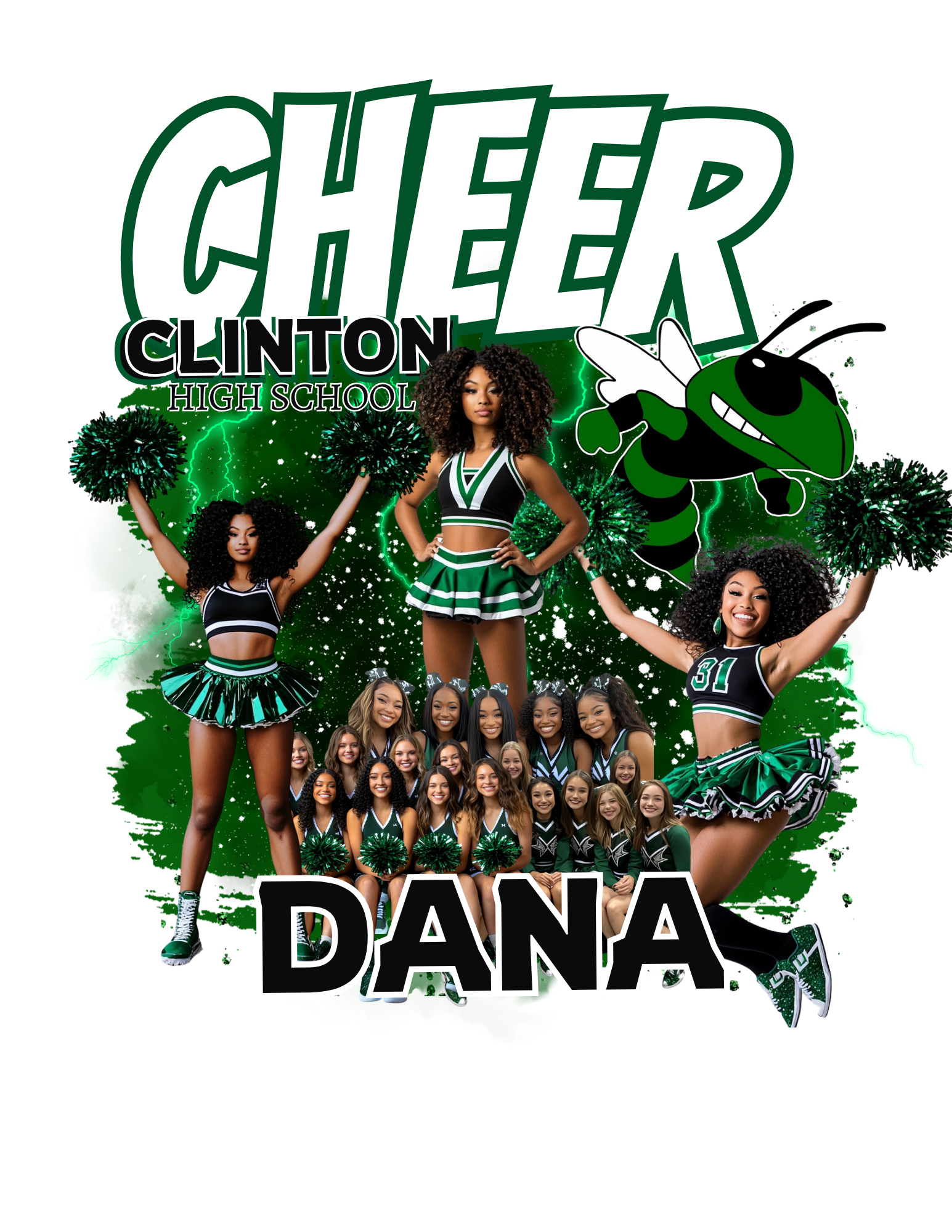 Cheerleading Editable Digital Design – Digital Junky Designs by EB